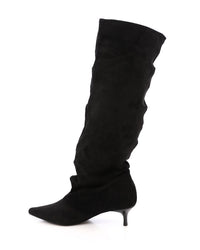 PRD-DVTS-014 Pointed Toe Suede Heel Knee-High Boots