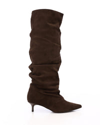 PRD-DVTS-014 Pointed Toe Suede Heel Knee-High Boots