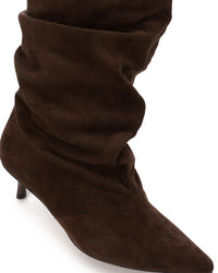PRD-DVTS-014 Pointed Toe Suede Heel Knee-High Boots