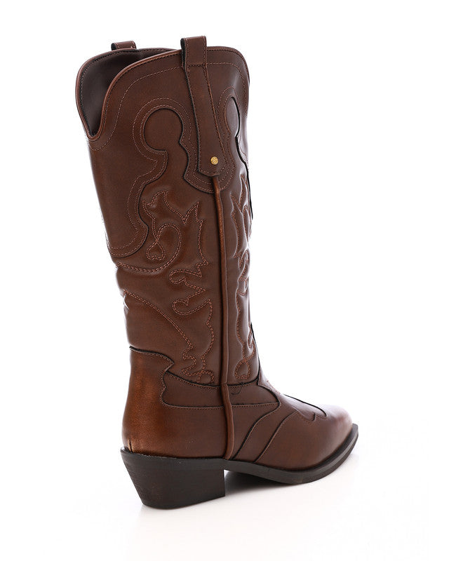 PRD-DVTS-022 Embroidered Western Cowboy High-Knee Boots