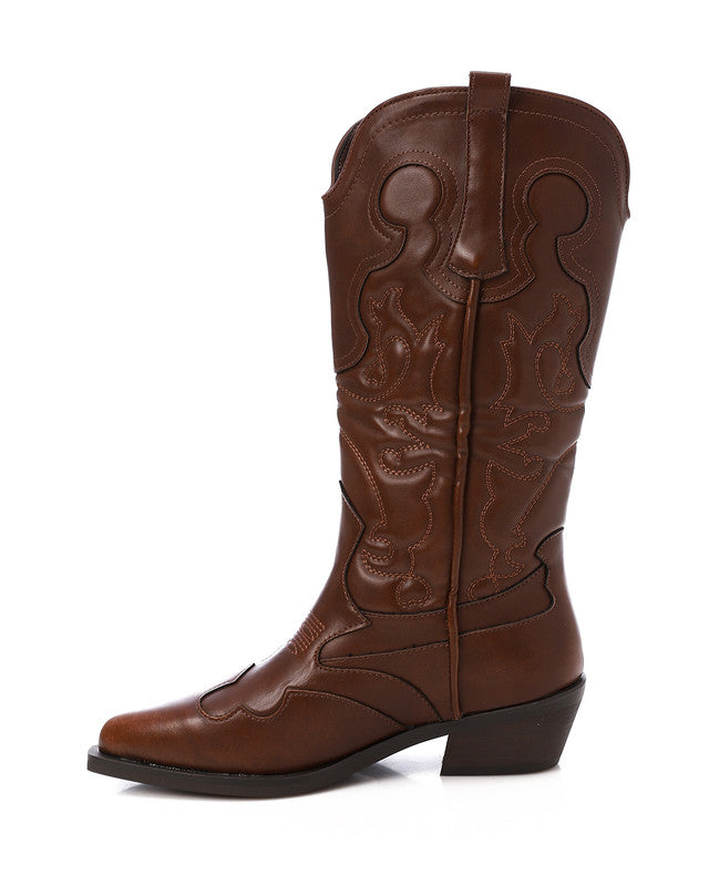 PRD-DVTS-022 Embroidered Western Cowboy High-Knee Boots