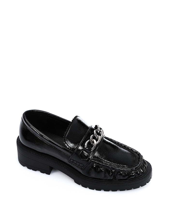 PRD-DVTV-004 Chunky Loafers With Chain - Black