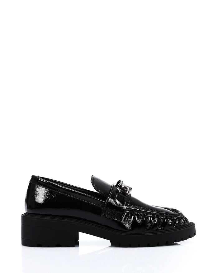 PRD-DVTV-004 Chunky Loafers With Chain - Black