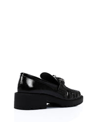 PRD-DVTV-004 Chunky Loafers With Chain - Black