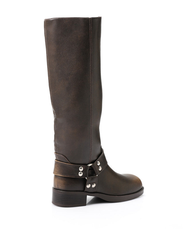 PRD-DVTX-004 Knee High Plain Leather Boot