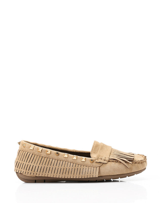 RUI-DVTX-005 Suede Flat Ballerina - TAUPE / 36 - Dejavu