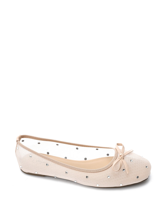 XIE-DJTV-001 Crystal Dot Mesh Ballet Flat