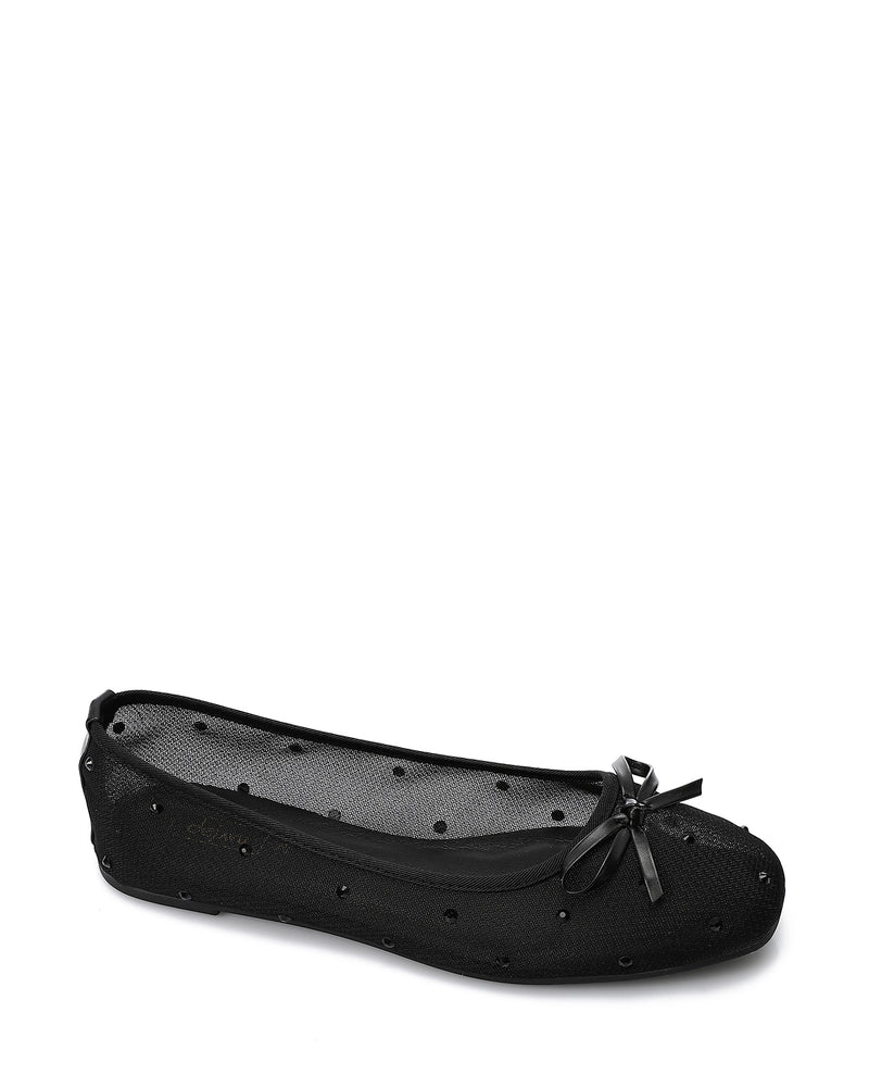 XIE-DJTV-001 Crystal Dot Mesh Ballet Flat