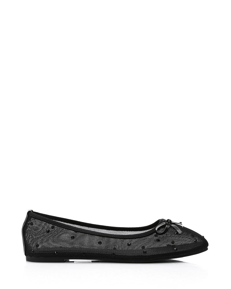 XIE-DJTV-001 Crystal Dot Mesh Ballet Flat