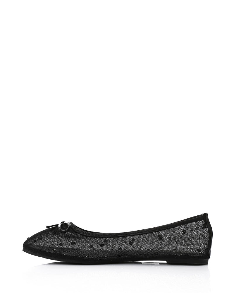 XIE-DJTV-001 Crystal Dot Mesh Ballet Flat